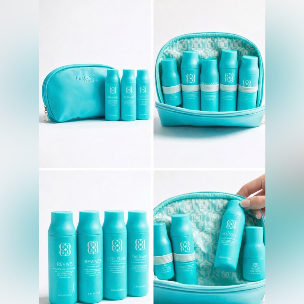 HaloCouture Travel Haircare Kit Revive Replenish Mask Serum Extension Care NWT